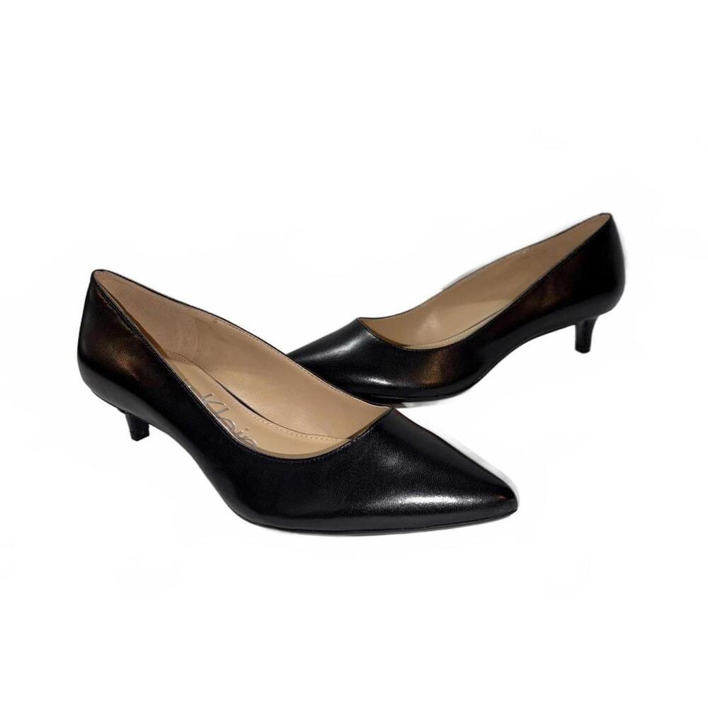 NEW Calvin Klein Gabrianna Black Leather Pumps Size 10 M